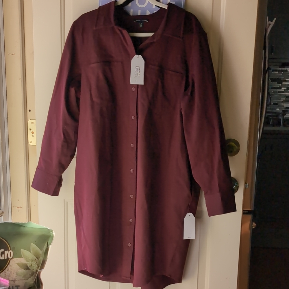 Universal Standard Small Kelly Stretch Twill Shirt Dress